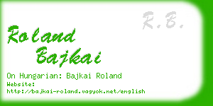 roland bajkai business card